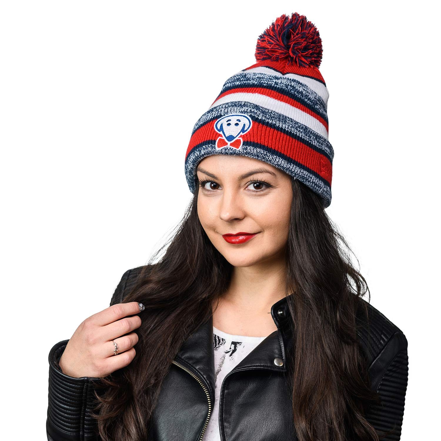 She looks this good AND she's staying warm! - Mosi winter knit hat by Beau Tyler