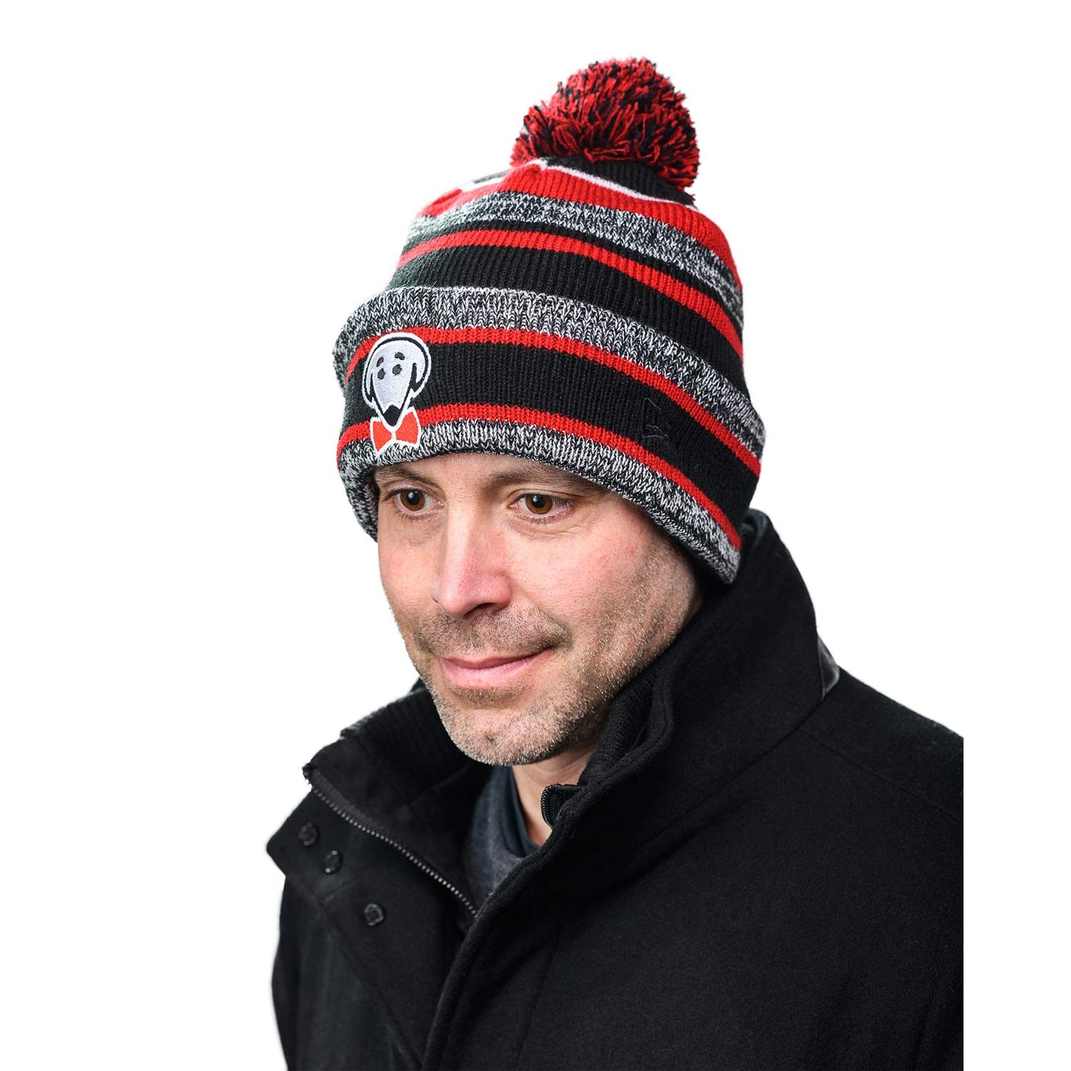 What is he looking at?! Wouldn't you like to know! - Mosi winter knit hat by Beau Tyler