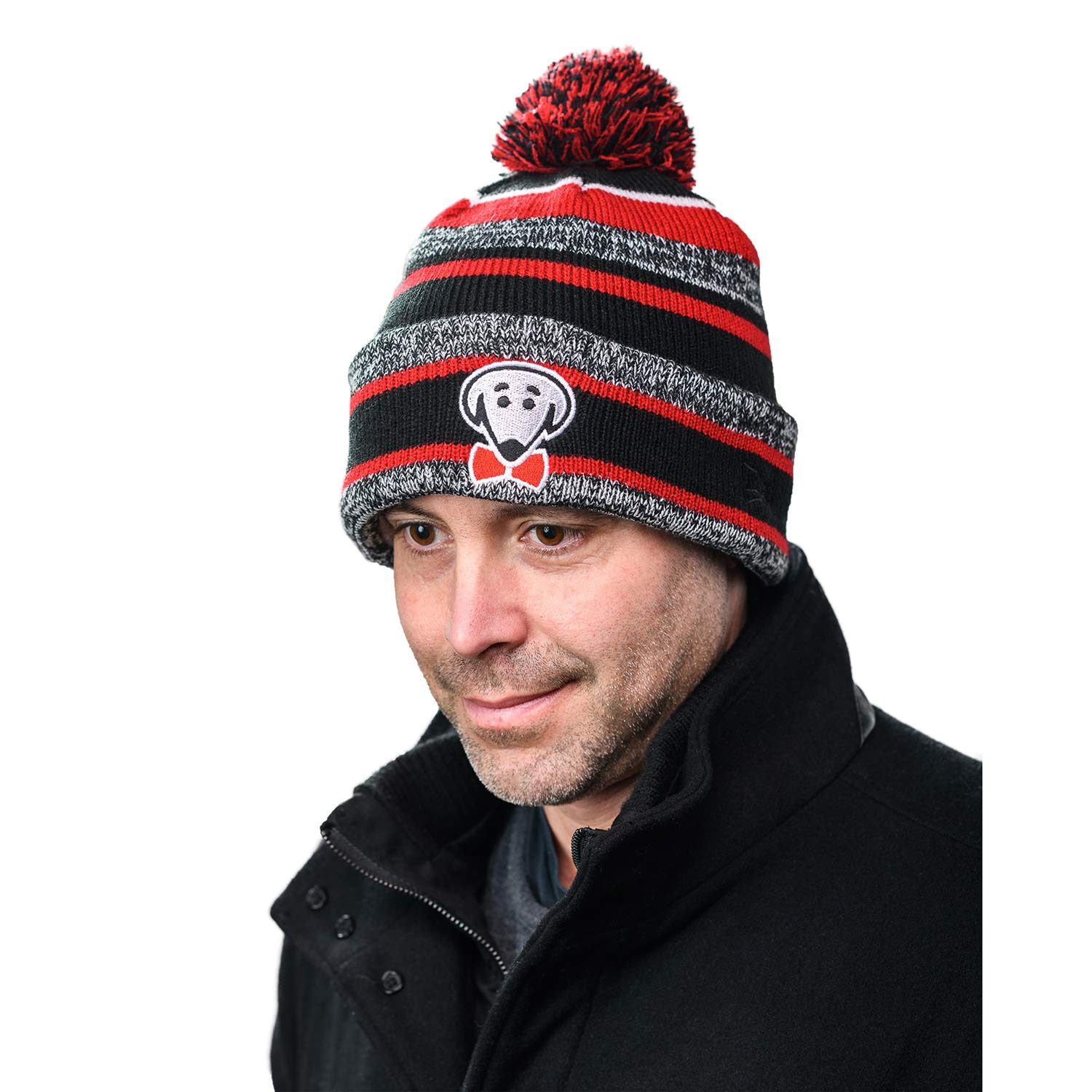 What is he looking at?! Wouldn't you like to know! - Mosi winter knit hat by Beau Tyler