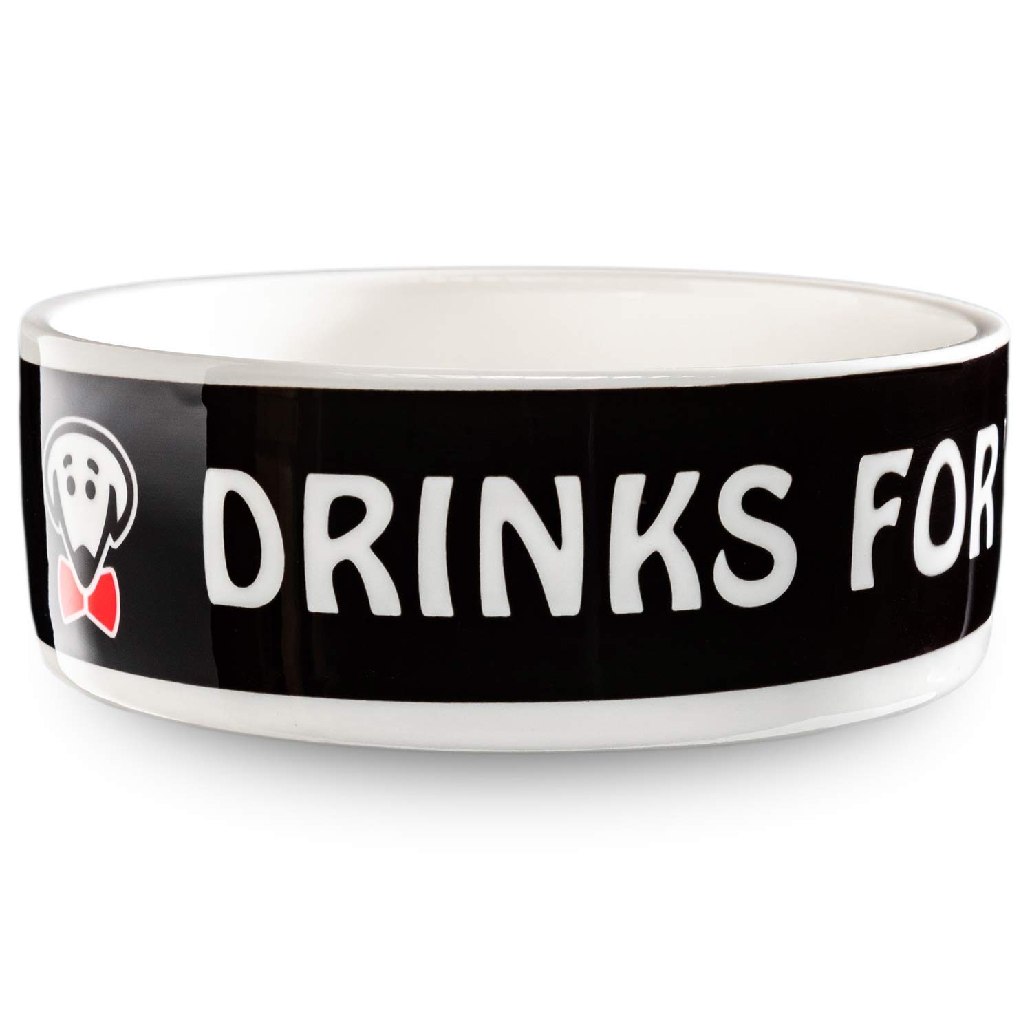 Drinks for the Boss pet bowl in black by Beau Tyler
