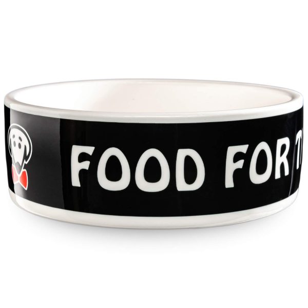 Food for the Boss pet bowl in black by Beau Tyler