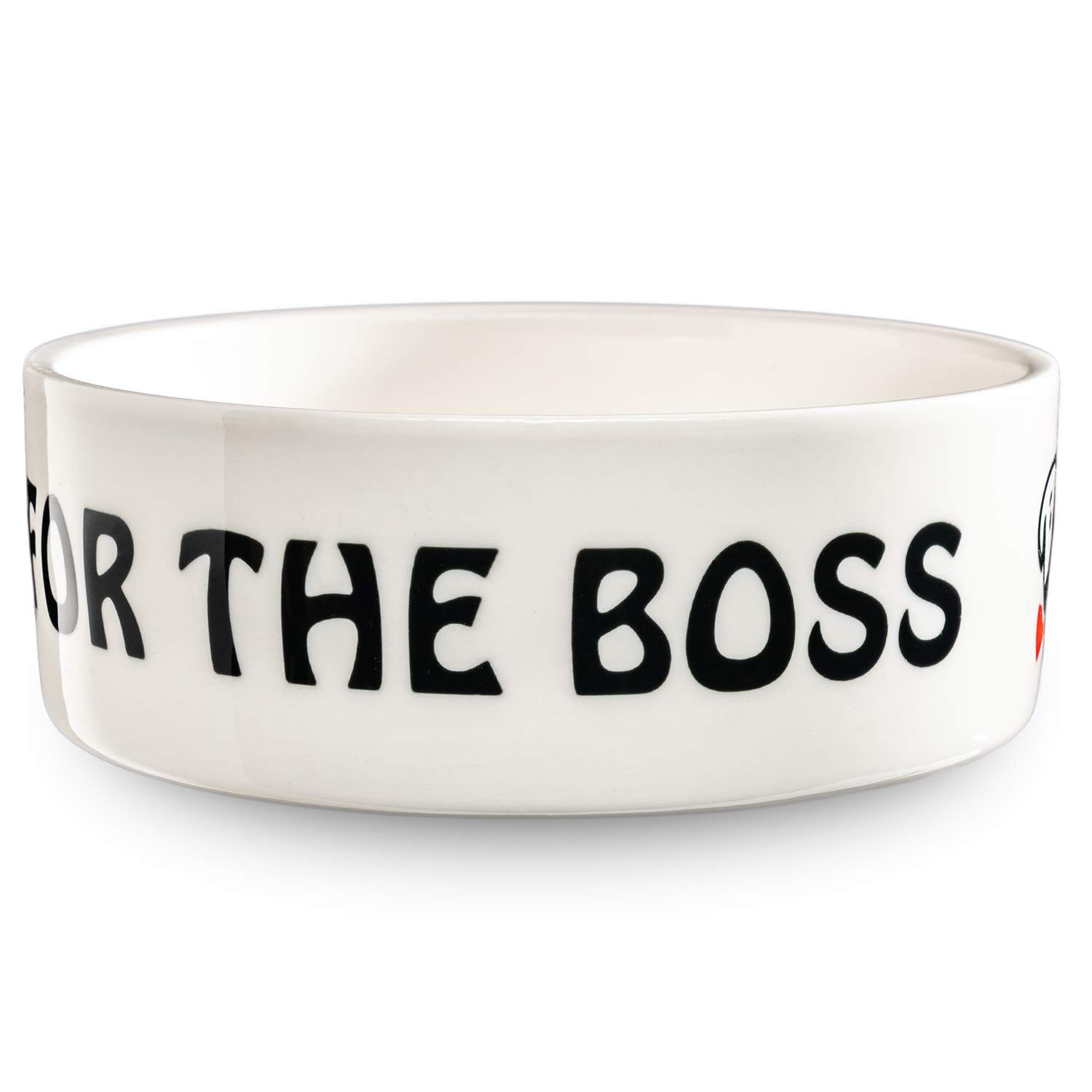Food for the Boss pet bowl in white by Beau Tyler