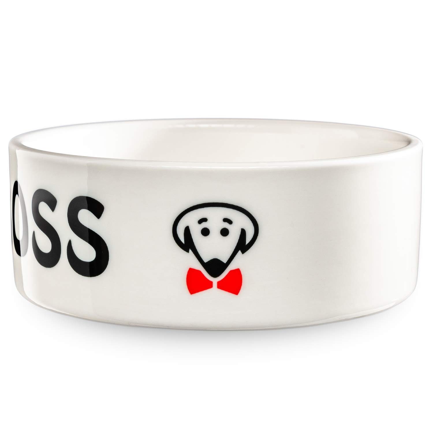 The Boss pet bowl in white by Beau Tyler