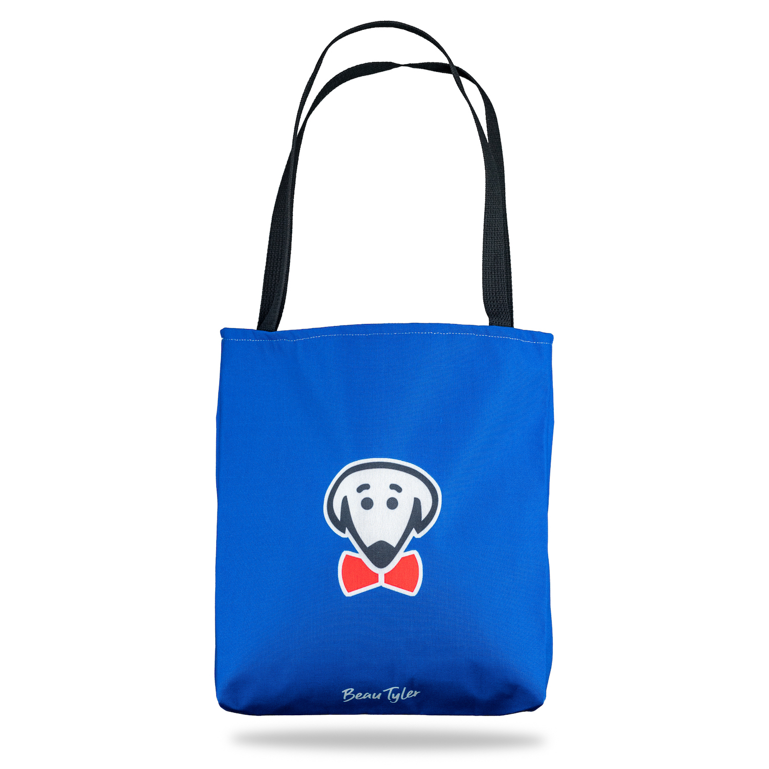Beau Tyler - If I Could Fit My Dog In Here I Would! blue tote bag back