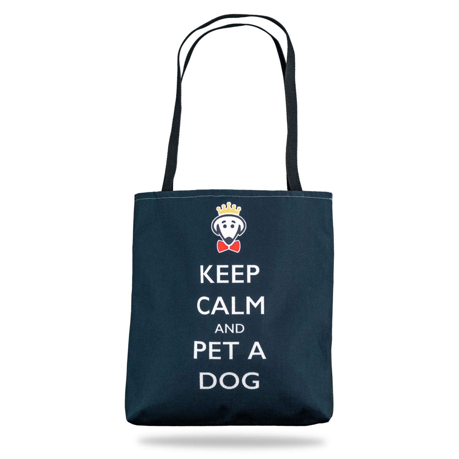 Beau Tyler - Keep Calm and Pet A Dog black tote bag front