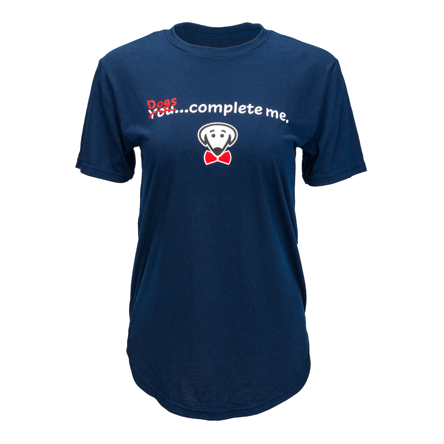 Beau Tyler - Dogs complete me shirt unisex womens blue front