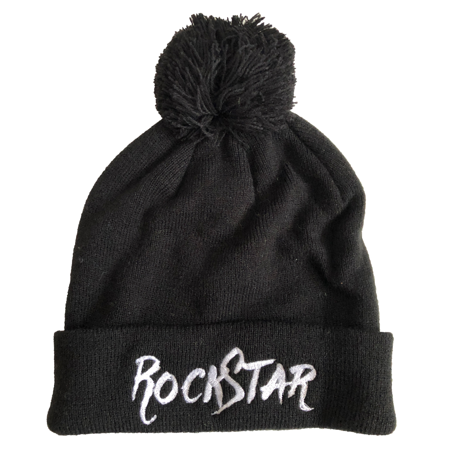Beau Tyler - RockStar winter knit hat black front - maybe temp
