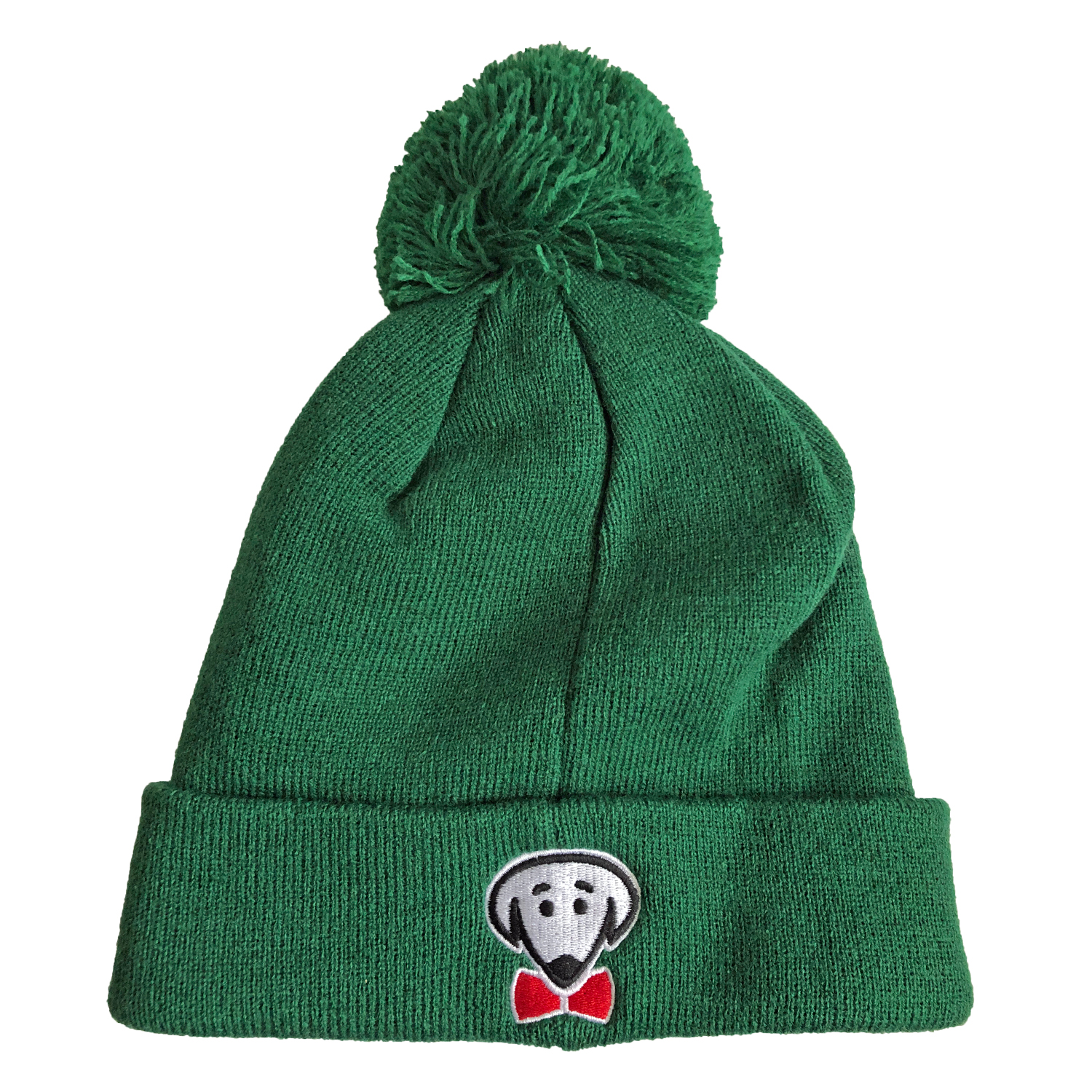 Beau Tyler - RockStar winter knit hat dark green back - maybe temp