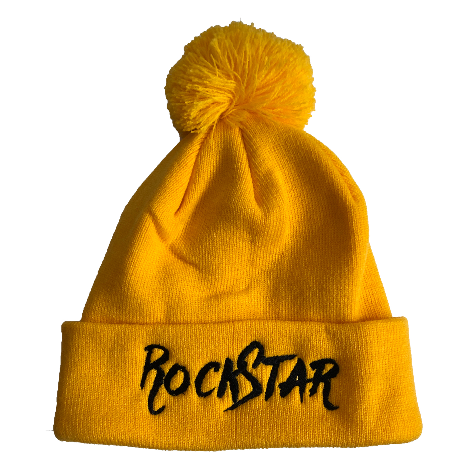Beau Tyler - RockStar winter knit hat gold front - maybe temp
